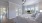 a room with tall windows, natural lighting, and a bed